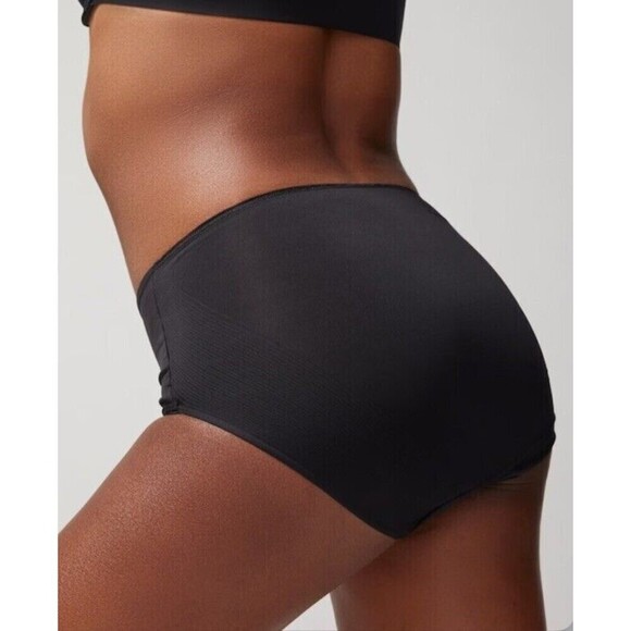 Soma Brief Vanishing Tummy Modern Brief Panty in Geometric Tile Blue Size Large - Picture 4 of 6